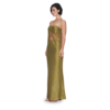 Dress A1 Olive Green Jacquard Strapless Maxi Dress