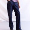 Pent-1-2 Dark Navy Floral Embroidered Straight-Leg Jeans