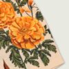 Beige Orange Floral Printed Casual Shorts