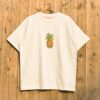 Beaded Pineapple Embroidered Oversized T-Shirt