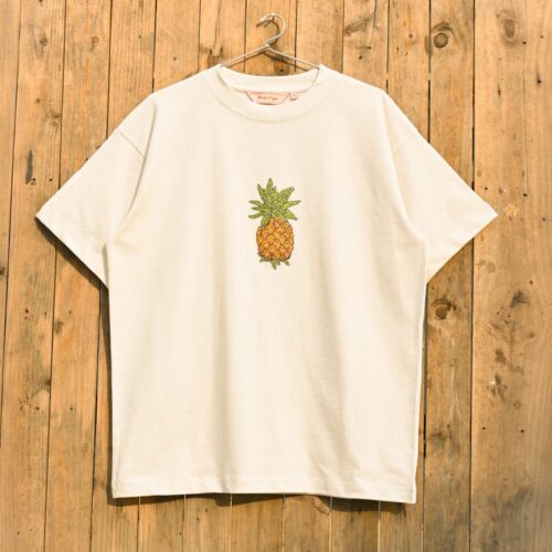 T-shirt-01 Beaded Pineapple Embroidered Oversized T-Shirt